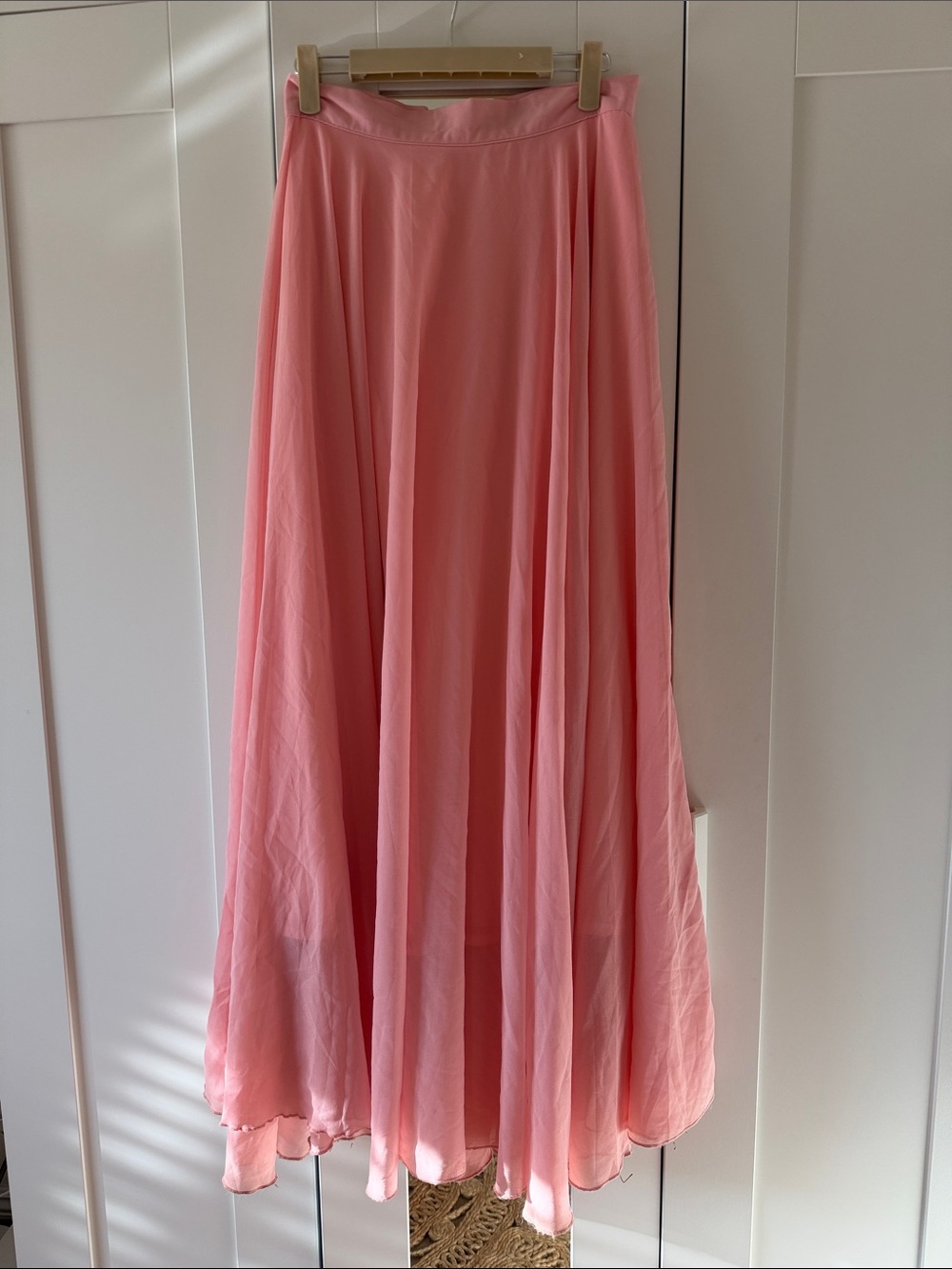 Chicwish Coral Pink Maxi Skirt